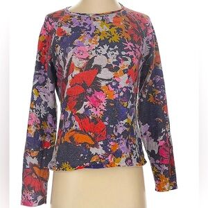 Maeve Floral Long Sleeve Thin Sweatshirt T. Size S.
